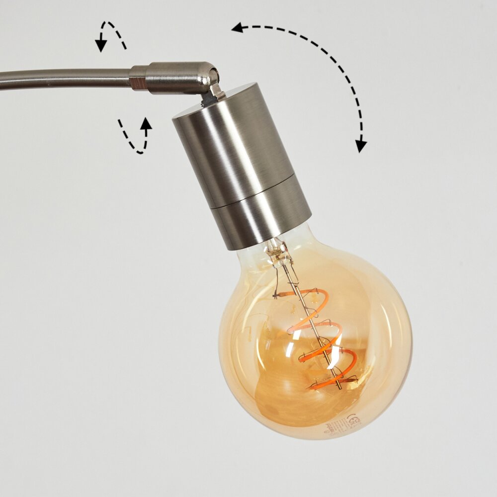 Codecreo Stehleuchte Nickel-Matt, Schwarz, 5-flammig