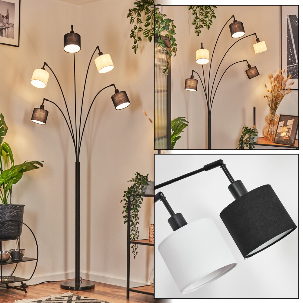 Bassagoda Stehleuchte Schwarz, 5-flammig main product photo