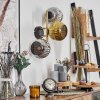 Ripoll Wandleuchte Glas 15 cm Gold, Schwarz, 3-flammig