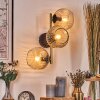 Ripoll Wandleuchte Glas 15 cm Gold, Schwarz, 3-flammig