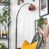 Koyoto Bogenlampe Glas 20 cm Schwarz, 1-flammig