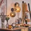 Ripoll Wandleuchte Glas 15 cm Gold, Schwarz, 3-flammig