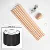 Soungou Stehleuchte 38 cm Holz hell, Weiß, 1-flammig
