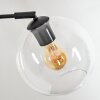 Koyoto Bogenlampe Glas 20 cm Schwarz, 1-flammig