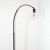 Koyoto Bogenlampe Glas 20 cm Schwarz, 1-flammig