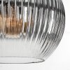 Koyoto Stehleuchte Glas 25 cm Schwarz, 1-flammig