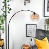 Koyoto Stehleuchte Glas 25 cm Schwarz, 1-flammig