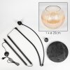 Koyoto Stehleuchte Glas 25 cm Schwarz, 1-flammig