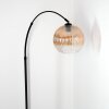 Koyoto Stehleuchte Glas 25 cm Schwarz, 1-flammig
