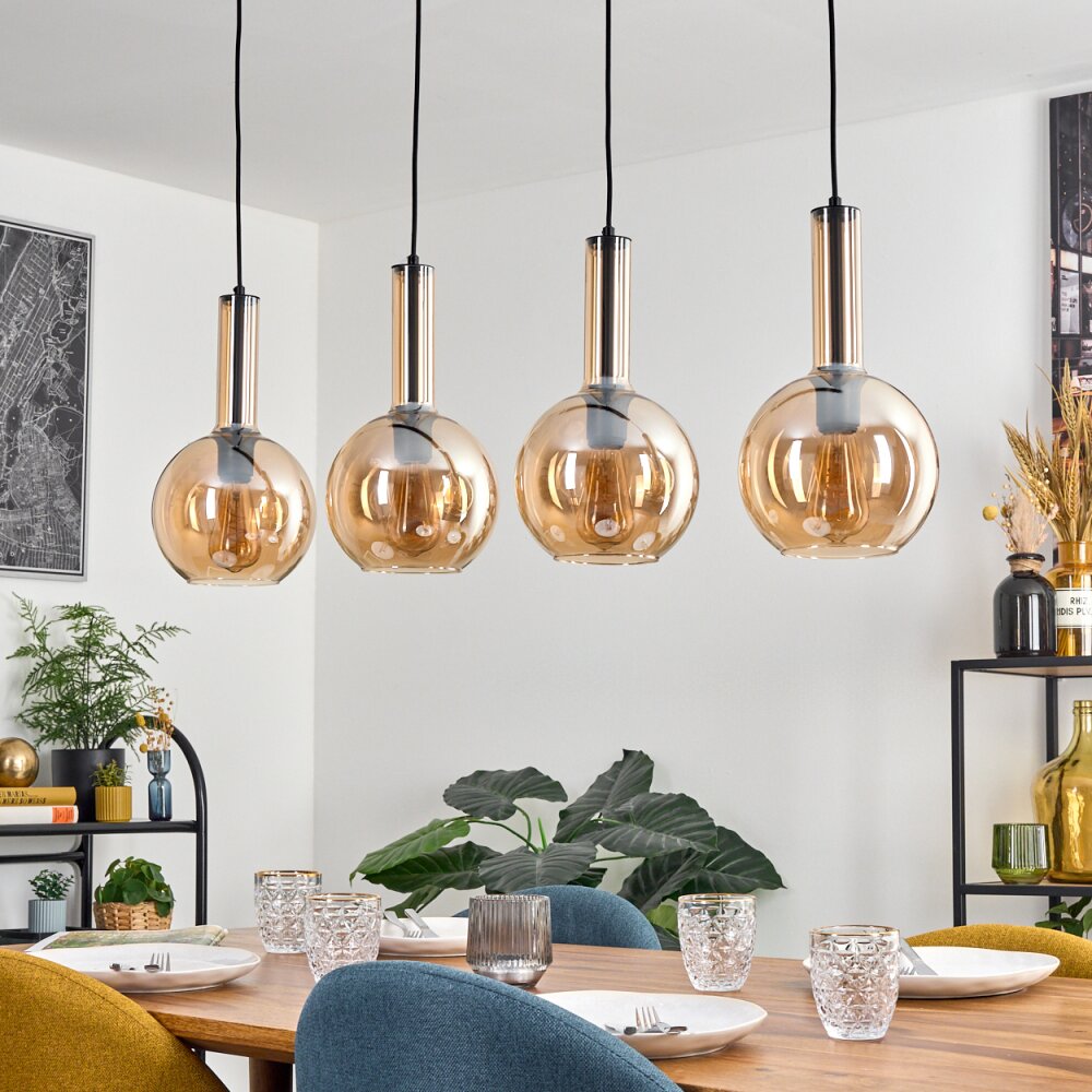 Tador Hängeleuchte Schwarz, 4-flammig