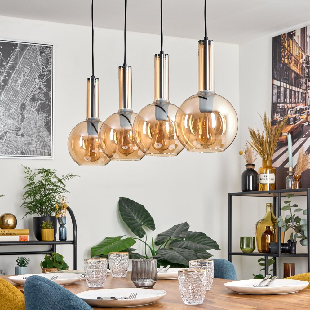 Tador Hängeleuchte Schwarz, 4-flammig