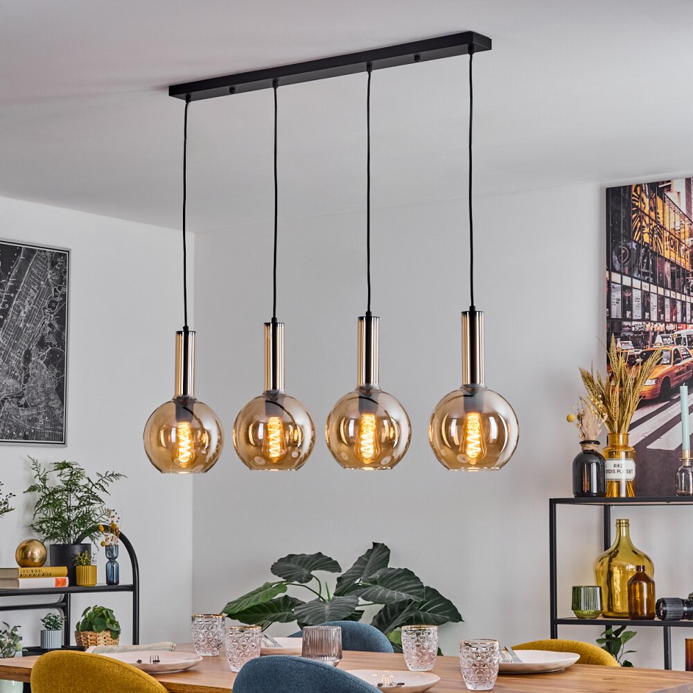 Tador Hängeleuchte Schwarz, 4-flammig