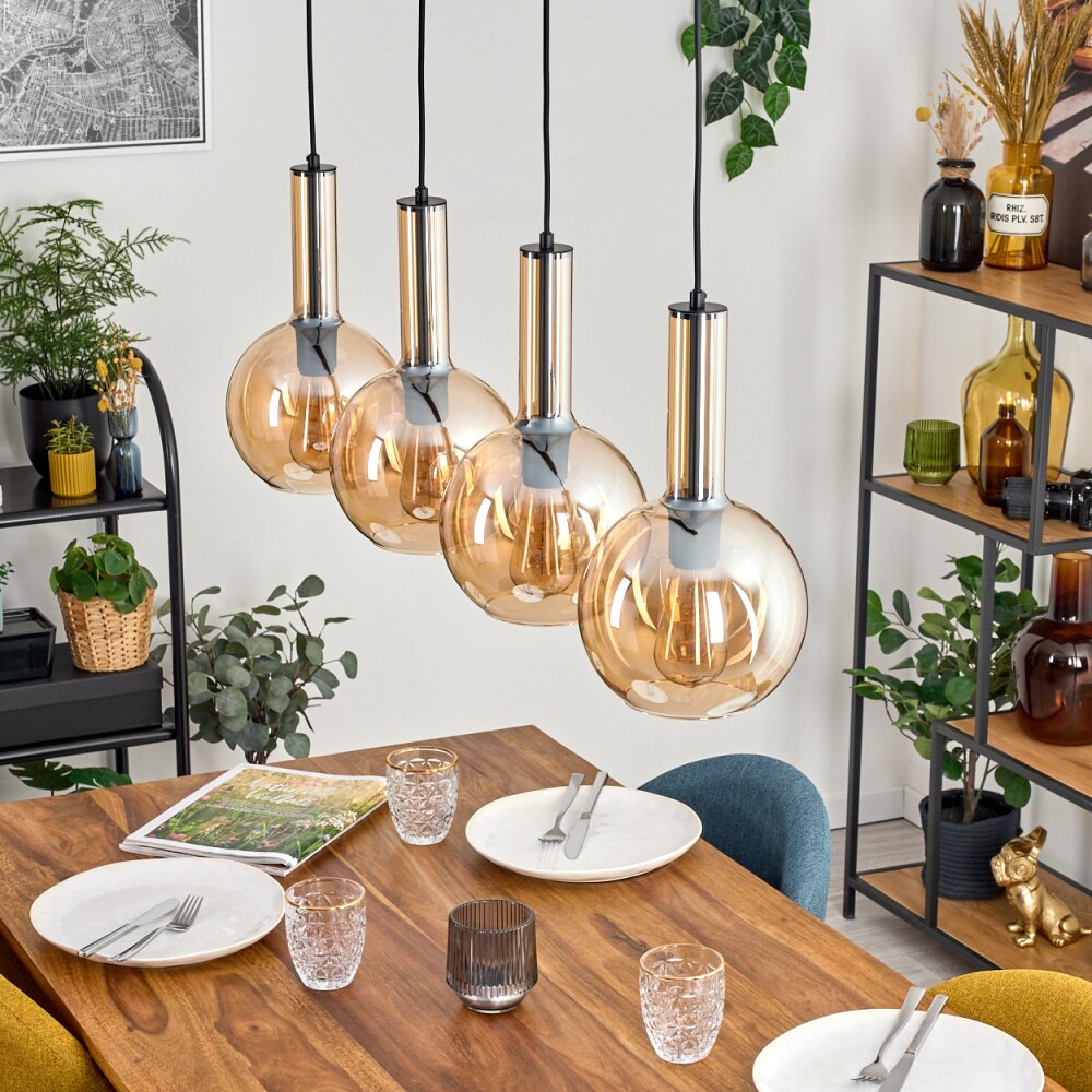 Tador Hängeleuchte Schwarz, 4-flammig