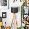 Soungou Stehleuchte 38 cm Naturfarben, Schwarz, 1-flammig