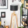 Soungou Stehleuchte 38 cm Naturfarben, Schwarz, 1-flammig