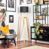 Soungou Stehleuchte 38 cm Naturfarben, Schwarz, 1-flammig