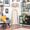 Soungou Stehleuchte 38 cm Naturfarben, Schwarz, 1-flammig