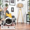 Soungou Stehleuchte 38 cm Naturfarben, Schwarz, 1-flammig
