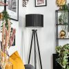 Soungou Stehleuchte 38 cm Chrom, Schwarz, 1-flammig