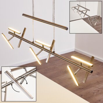 Windsor Pendelleuchte LED Chrom, Nickel-Matt, 9-flammig