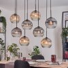 Koyoto Hängeleuchte Glas 25 cm Naturfarben, Schwarz, 8-flammig