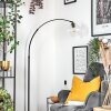 Koyoto Bogenstehlampe Glas 20 cm Schwarz, 1-flammig