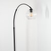 Koyoto Bogenstehlampe Glas 20 cm Schwarz, 1-flammig