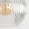 Koyoto Bogenstehlampe Glas 25 cm Schwarz, 1-flammig