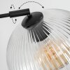 Koyoto Bogenstehlampe Glas 25 cm Schwarz, 1-flammig