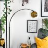 Koyoto Bogenstehlampe Glas 20 cm Schwarz, 1-flammig