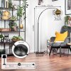 Koyoto Bogenstehlampe Glas 20 cm Schwarz, 1-flammig