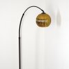 Koyoto Bogenstehlampe Glas 20 cm Schwarz, 1-flammig