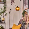 Koyoto Bogenstehlampe Glas 20 cm Schwarz, 1-flammig