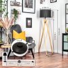 Soungou Stehleuchte 38 cm Naturfarben, Schwarz, 1-flammig