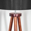 Soungou Stehleuchte 38 cm Chrom, Holz dunkel, 1-flammig