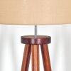 Soungou Stehleuchte 38 cm Chrom, Holz dunkel, 1-flammig