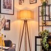 Soungou Stehleuchte 38 cm Chrom, Holz dunkel, 1-flammig