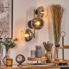 Koyoto Wandleuchte Glas 15 cm Gold, Schwarz, 3-flammig