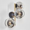 Koyoto Wandleuchte Glas 15 cm Gold, Schwarz, 3-flammig