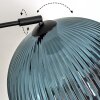 Koyoto Bogenlampe Glas 30 cm Schwarz, 1-flammig