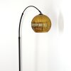 Koyoto Bogenstehlampe Glas 25 cm Schwarz, 1-flammig