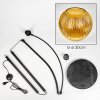Koyoto Stehleuchte Glas 30 cm Schwarz, 1-flammig