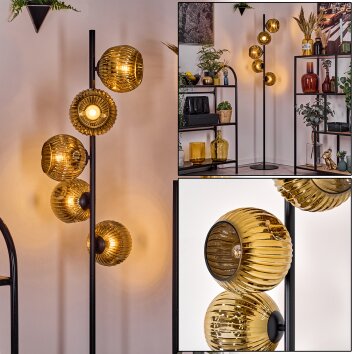 Ripoll Stehleuchte Glas 15 cm Gold, 5-flammig Ripoll Stehleuchte Glas 15 cm Gold, 5-flammig