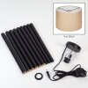 Soungou Stehleuchte 38 cm Chrom, Schwarz, 1-flammig