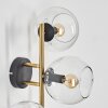 Koyoto Wandleuchte Glas 15 cm Gold, Schwarz, 3-flammig