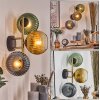 Koyoto Wandleuchte Glas 15 cm Gold, Schwarz, 3-flammig
