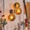 Koyoto Wandleuchte Glas 15 cm Gold, Schwarz, 3-flammig