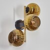 Koyoto Wandleuchte Glas 15 cm Gold, Schwarz, 3-flammig