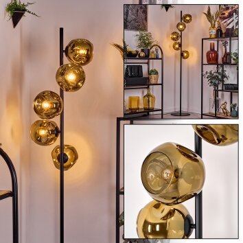 Ripoll Stehleuchte Glas 15 cm Gold, 5-flammig Ripoll Stehleuchte Glas 15 cm Gold, 5-flammig