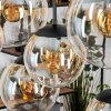 Gastor Hängeleuchte Glas 20 cm, 25 cm Bernsteinfarben, Klar, 8-flammig